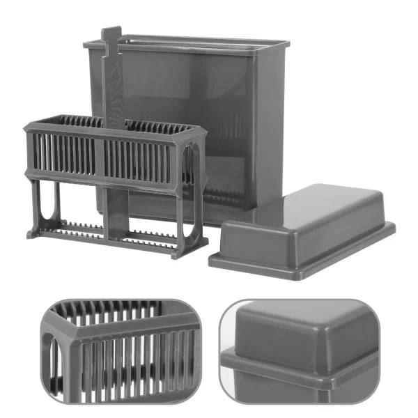 Microscope Slide Storage Rack 24 Slot Microscope Slides Staining Rack And Jar Kit: Microscope Slides ...