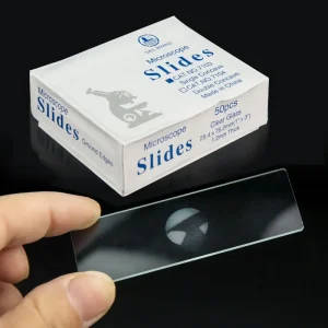 50-Pack Reusable Glass Single Concave Microscope Blank Slides for Educational Institutions