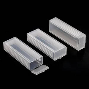 3-Piece Plastic Rectangle Microscope Slide Holder Box