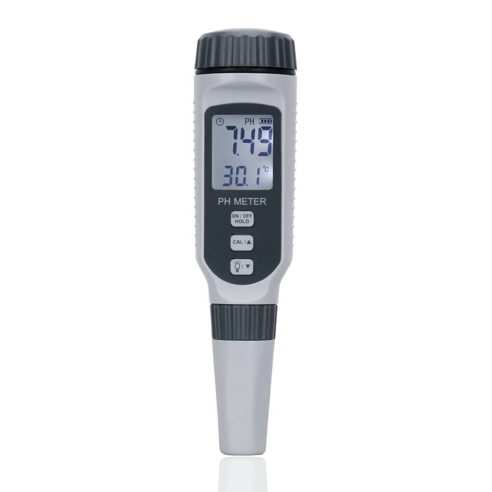 Portable pH Meter Pen for Water Quality Monitoring Compact and accurate pH meter for measuring acidity in aquariums, swimming pools, and other water systems. Compact and accurate pH meter for measuring acidity in aquariums, swimming pools, and other water systems. Portable pH Meter Pen for Water Quality Monitoring