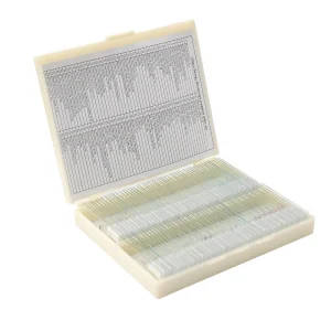 100-Piece Microscope Slide Set in Wooden Case