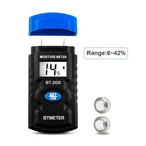 Digital Moisture Meter - Pin Type Water Leak Detector with LCD Backlight