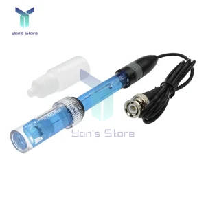 Rechargeable pH Sensor Electrode with 0-14 pH Detection and BNC Interface