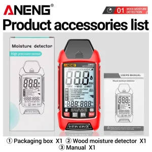 ANENG GN601 Precision Digital Thermohygrometer with Wood Moisture Meter