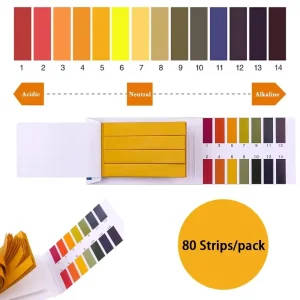 pH Test Strips Kit (80 Strips) - Accurate pH Measurement for Various Applications