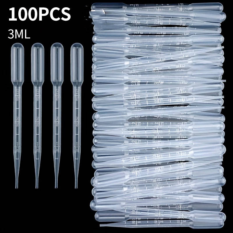 100-Pack Clear 3ml Plastic Test Tubes with Graduated Pipette Tips - Disposable, Sterile, and Compliant for Laboratory Use Clear 3ml plastic test tubes with graduated pipette tips, ideal for laboratory use, compliant with safety standards, and supplied sterile. Clear 3ml plastic test tubes with graduated pipette tips, ideal for laboratory use, compliant with safety standards, and supplied sterile. 100-Pack Clear 3ml Plastic Test Tubes with Graduated Pipette Tips - Disposable, Sterile, and Compliant for Laboratory Use