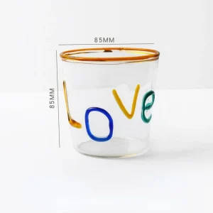 Borosilicate Glass Lettering Cup - Heat-Resistant Drinkware