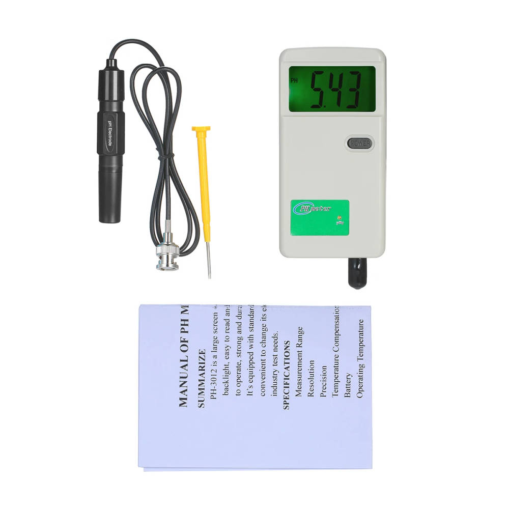 High-Precision Digital pH Meter for Laboratory and Water Quality Testing Accurate and reliable pH measurement for laboratory, drinking water, hydroponics, and aquariums with a high-precision digital pH meter featuring backlight display and replaceable electrode. Accurate and reliable pH measurement for laboratory, drinking water, hydroponics, and aquariums with a high-precision digital pH meter featuring backlight display and replaceable electrode. High-Precision Digital pH Meter for Laboratory and Water Quality Testing