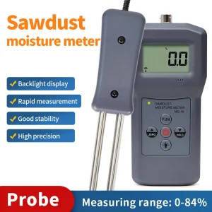 Portable Moisture Meter for Wood Sawdust and Grain Analysis