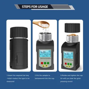 Grain Moisture Meter - Smart Grains Humidity Tester for Coffee, Wheat, and Seeds
