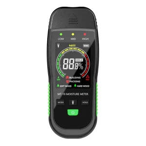 Digital Moisture Meter - Precise Damp Measurement in Wood, Building Materials, and Flooring