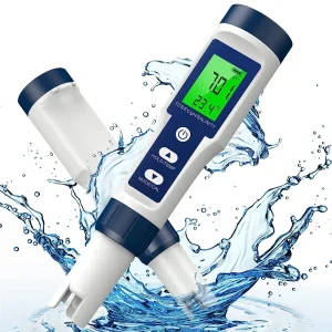 5-in-1 Water Quality Tester Meter for Ph, TDS, EC, Temperature, and Salinity