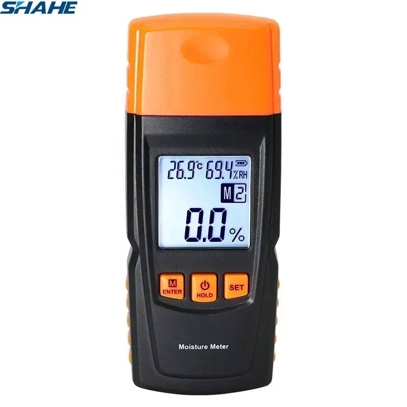 SHAHE Wood Moisture Meter - Accurate Timber Damp Detector for Laboratory and Industrial Use Precise wood moisture measurement with 4-level adjustment, auto temperature compensation, and large LCD display Precise wood moisture measurement with 4-level adjustment, auto temperature compensation, and large LCD display SHAHE Wood Moisture Meter - Accurate Timber Damp Detector for Laboratory and Industrial Use