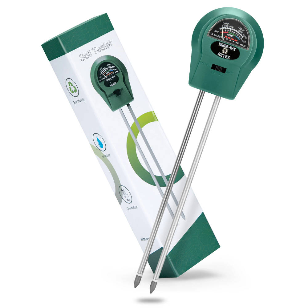 3-in-1 Soil Testing Meter for pH, Moisture, and Sunlight Accurately measure soil pH, moisture levels, and sunlight intensity with this versatile 3-in-1 soil testing meter, ideal for gardeners and botanists. Accurately measure soil pH, moisture levels, and sunlight intensity with this versatile 3-in-1 soil testing meter, ideal for gardeners and botanists. 3-in-1 Soil Testing Meter for pH, Moisture, and Sunlight