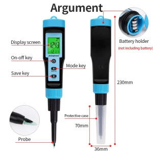 Laboratory pH Meter with LCD Backlight for Food, Soil, and Cosmetic Testing