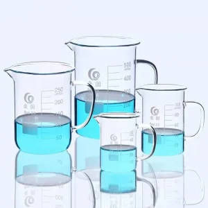 Borosilicate Glass Beaker with Ergonomic Handle - Compliant Laboratory Measurement Equipment