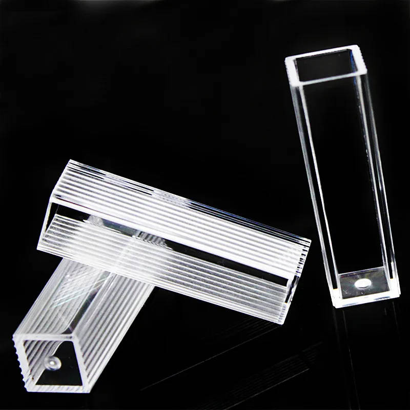 PS Semi-Micro Cuvettes for Spectrophotometry, 3.5ml/4.5ml, 100/pack Disposable plastic cuvettes made from optical grade PS material, suitable for spectrophotometry in the 340-900nm wavelength range. Disposable plastic cuvettes made from optical grade PS material, suitable for spectrophotometry in the 340-900nm wavelength range. PS Semi-Micro Cuvettes for Spectrophotometry, 3.5ml/4.5ml, 100/pack