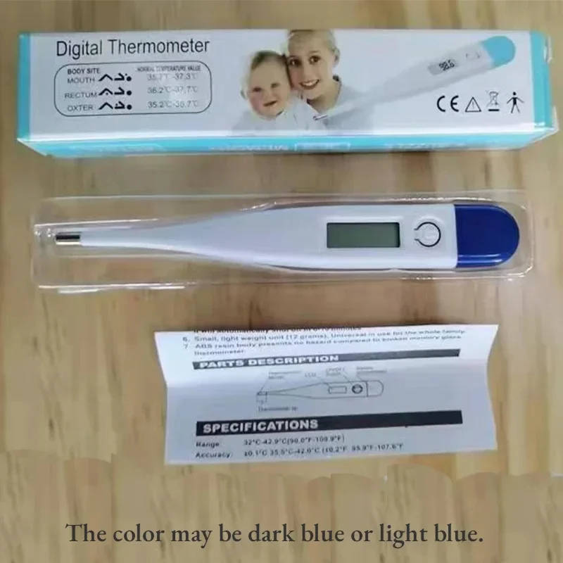 Digital Thermometer for Accurate Oral and Armpit Temperature Readings with Fever Alert A compact and accurate digital thermometer for safe and easy temperature measurement, suitable for oral and armpit use, with a clear fever alert feature. A compact and accurate digital thermometer for safe and easy temperature measurement, suitable for oral and armpit use, with a clear fever alert feature. Digital Thermometer for Accurate Oral and Armpit Temperature Readings with Fever Alert