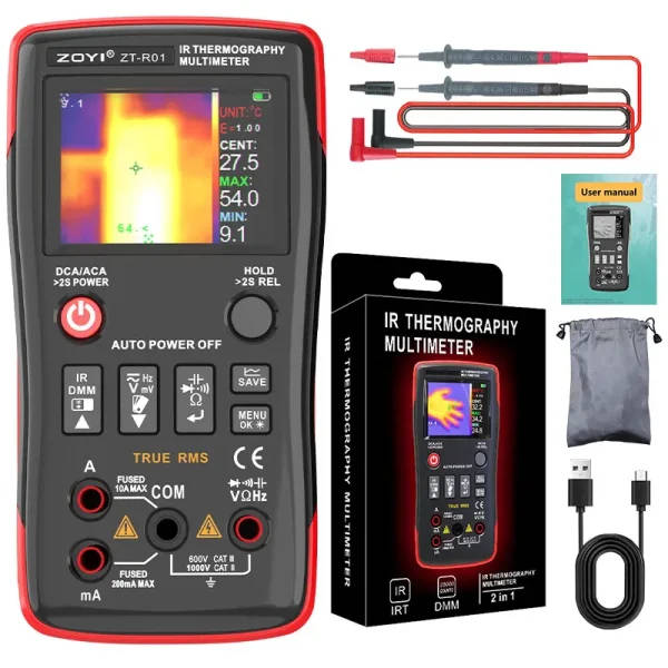 How Testing Using Multimeter Infra ZOYI R01 Thermal Imaging Multimeter - Infrared Thermometer And ...