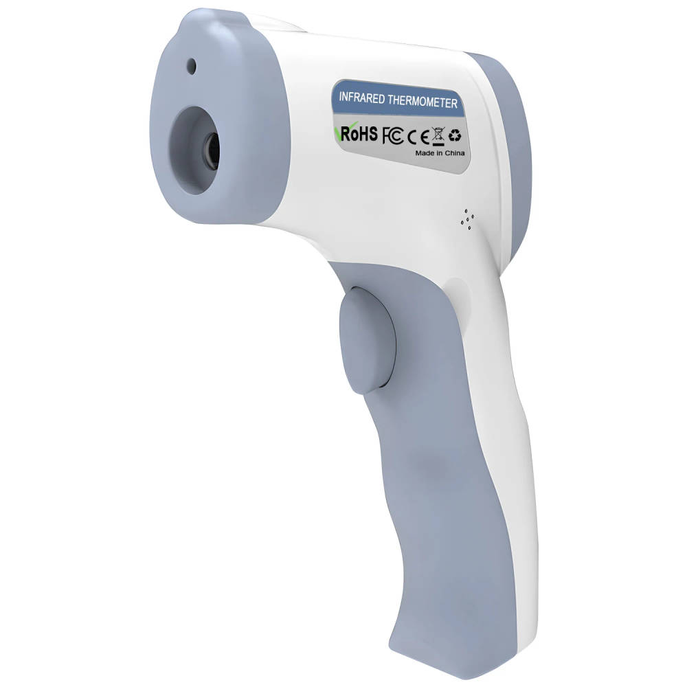 Non-Contact Infrared Thermometer with Laser Targeting and Hygrometer Accurately measure temperature and humidity with this non-contact infrared thermometer, ideal for laboratory and educational settings. Accurately measure temperature and humidity with this non-contact infrared thermometer, ideal for laboratory and educational settings. Non-Contact Infrared Thermometer with Laser Targeting and Hygrometer