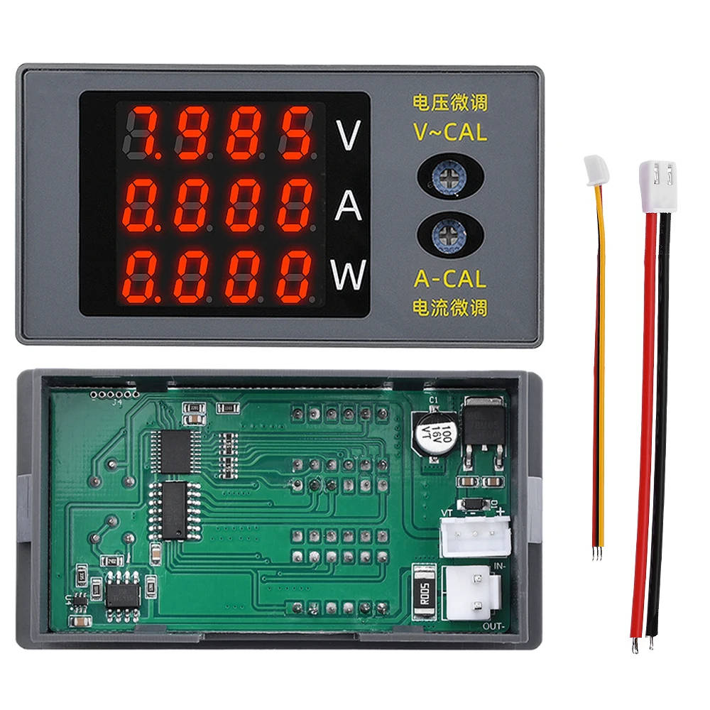 High-Precision DC Voltmeter Ammeter Wattmeter - 0-100V, 10A, 1000W Accurately measure DC voltage, current, and power with this high-quality, compact meter, ideal for laboratory and educational settings. Accurately measure DC voltage, current, and power with this high-quality, compact meter, ideal for laboratory and educational settings. High-Precision DC Voltmeter Ammeter Wattmeter - 0-100V, 10A, 1000W