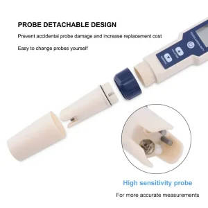 5-in-1 Water Quality Tester for Ph, TDS, Salinity, Temperature, and EC