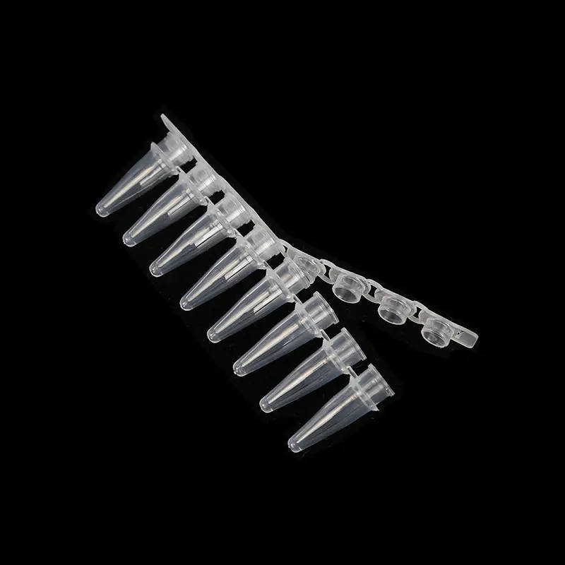200 Set 0.2ml 8-Strip PCR Tubes with Caps High-quality PCR tubes made from PP material, ideal for laboratory micro-PCR analysis, withstanding high temperature and pressure steam sterilization. High-quality PCR tubes made from PP material, ideal for laboratory micro-PCR analysis, withstanding high temperature and pressure steam sterilization. 200 Set 0.2ml 8-Strip PCR Tubes with Caps