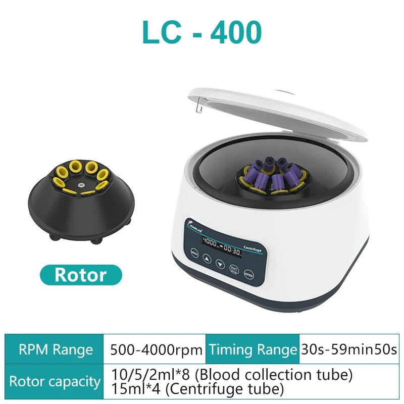 JOANLAB Plasma Centrifuge Laboratory Digital PRP Centrifuge Machine for 2/5/10ml Blood Tubes and 15ml Centrifuge Tubes, 500-4000rpm High-quality laboratory centrifuge for PRP and blood sample processing, featuring adjustable speed and LCD display. High-quality laboratory centrifuge for PRP and blood sample processing, featuring adjustable speed and LCD display. JOANLAB Plasma Centrifuge Laboratory Digital PRP Centrifuge Machine for 2/5/10ml Blood Tubes and 15ml Centrifuge Tubes, 500-4000rpm
