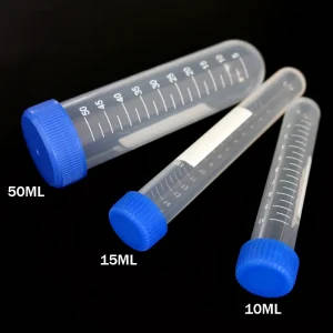 Sterile Centrifuge Tubes With Screw Blue Cap - Pack of 10