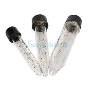 Glass Centrifuge Tubes With V-Bottom and Screw Cap