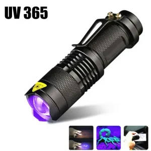 Ultraviolet LED Flashlight With Zoom