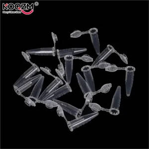 0.5 ml Microcentrifuge Tubes with Snap Caps, Clear PP (50 Pack)