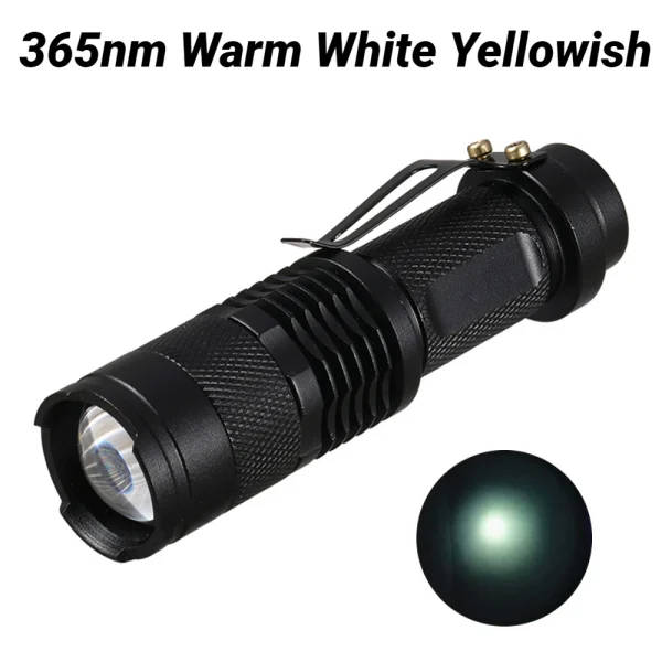 UV Flashlight For Laboratory Use - 395/365nm Rechargeable Inspection Lamp