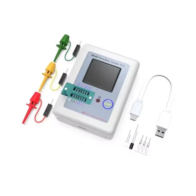 1.8 Inch TFT LCD Transistor Tester Multimeter - TC1 A high-quality, cost-effective transistor tester for detecting NPN and PNP transistors, capacitors, resistors, diodes, and more. A high-quality, cost-effective transistor tester for detecting NPN and PNP transistors, capacitors, resistors, diodes, and more. 1.8 Inch TFT LCD Transistor Tester Multimeter - TC1
