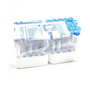 Corning Falcon 15mL Conical Centrifuge Tubes - Sterile, 50pcs/Rack with Foam Holder