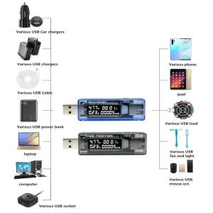 USB Current and Voltage Meter Tester