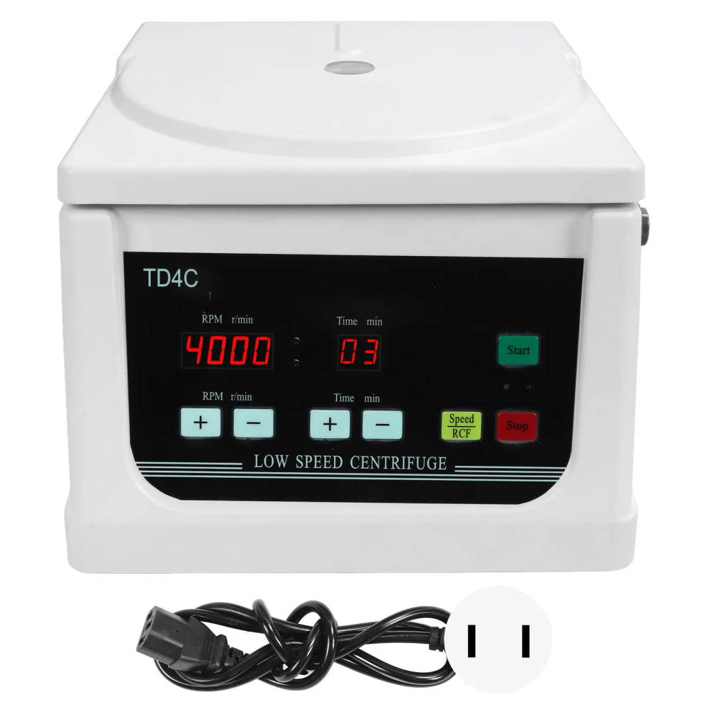 TD4C Benchtop Centrifuge with LCD Screen and Timer for Laboratory Use Compact and reliable benchtop centrifuge for separating blood components, with 2200xg centrifugal force and 4000r/min speed. Compact and reliable benchtop centrifuge for separating blood components, with 2200xg centrifugal force and 4000r/min speed. TD4C Benchtop Centrifuge with LCD Screen and Timer for Laboratory Use