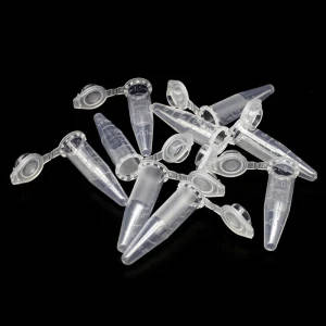 Clear Plastic Microcentrifuge Tubes with Snap Cap for Laboratory Experiments