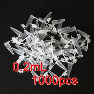 0.2ml Transparent Centrifuge Tubes with Lids, 500/1000 Pcs - Laboratory Test Tubes for Scientific Experiments