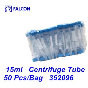 Corning Falcon 352096 15ml Conical Centrifuge Tubes - 50 Pieces per Bag