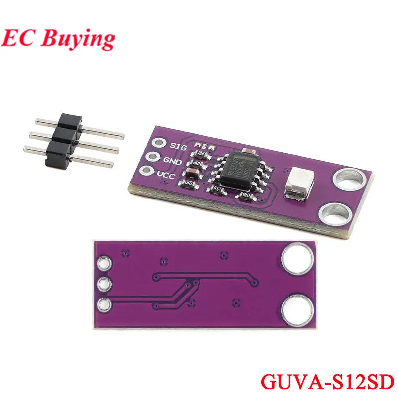 UV Detection Sensor Modules for Arduino - VEML6070, VEML6075, GUVA-S12SD, and ML8511 A selection of UV detection sensor modules compatible with Arduino, including VEML6070, VEML6075, GUVA-S12SD, and ML8511, ideal for measuring UV Index and sunlight UV levels. A selection of UV detection sensor modules compatible with Arduino, including VEML6070, VEML6075, GUVA-S12SD, and ML8511, ideal for measuring UV Index and sunlight UV levels. UV Detection Sensor Modules for Arduino - VEML6070, VEML6075, GUVA-S12SD, and ML8511