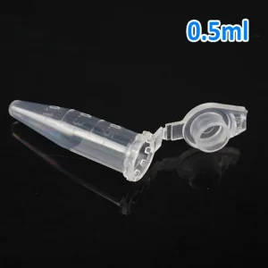 0.5ml Clear Plastic V-Shaped Centrifuge Tubes