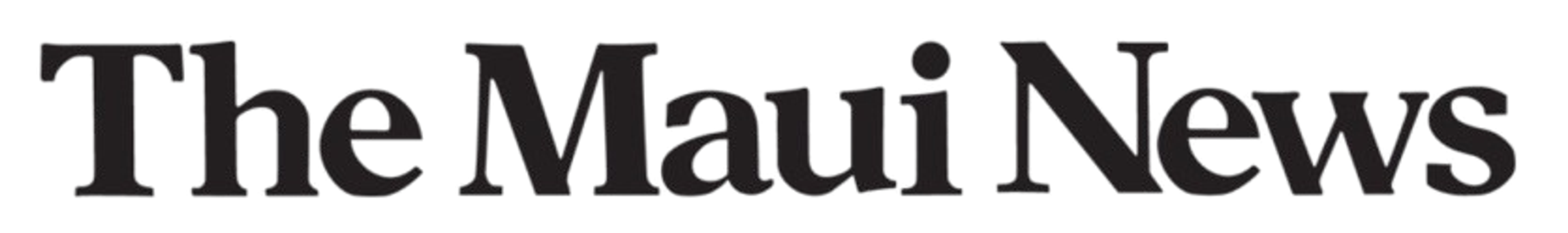 Logo of The Maui News, a local newspaper in Maui, Hawaii.