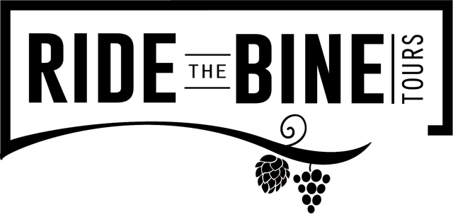 Logo for Ride the Bine Tours featuring grapevine elements.