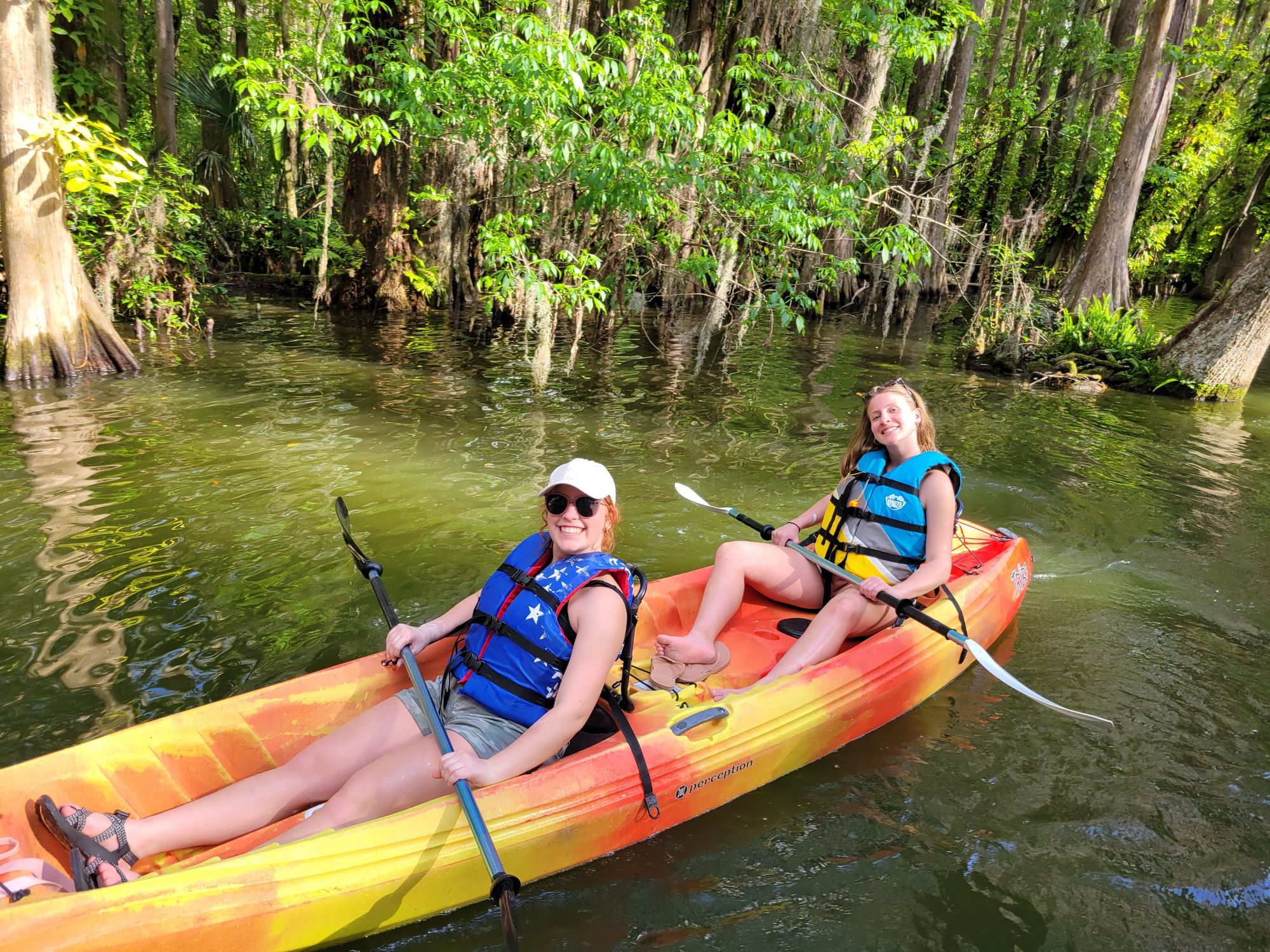 Tandem kayak in the Dora Canal