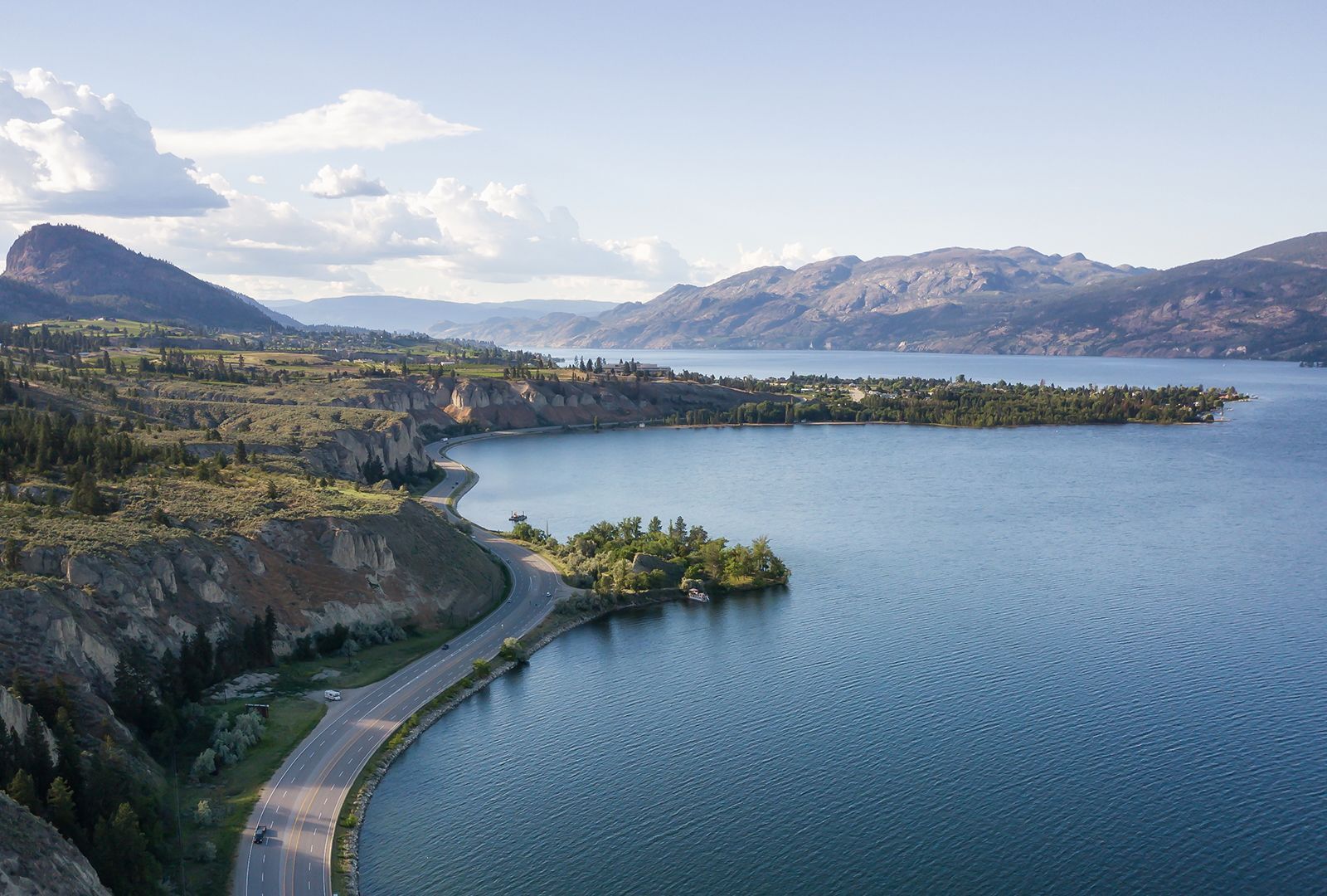 Amazing scenery along Highway 97 in Kelowna