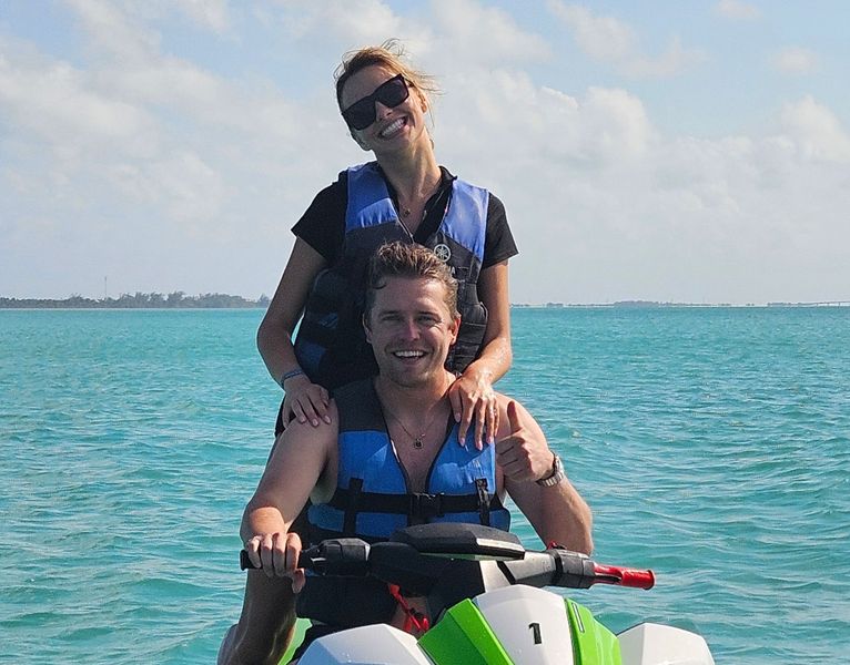 Couple enjoying a jet ski in Islamorada