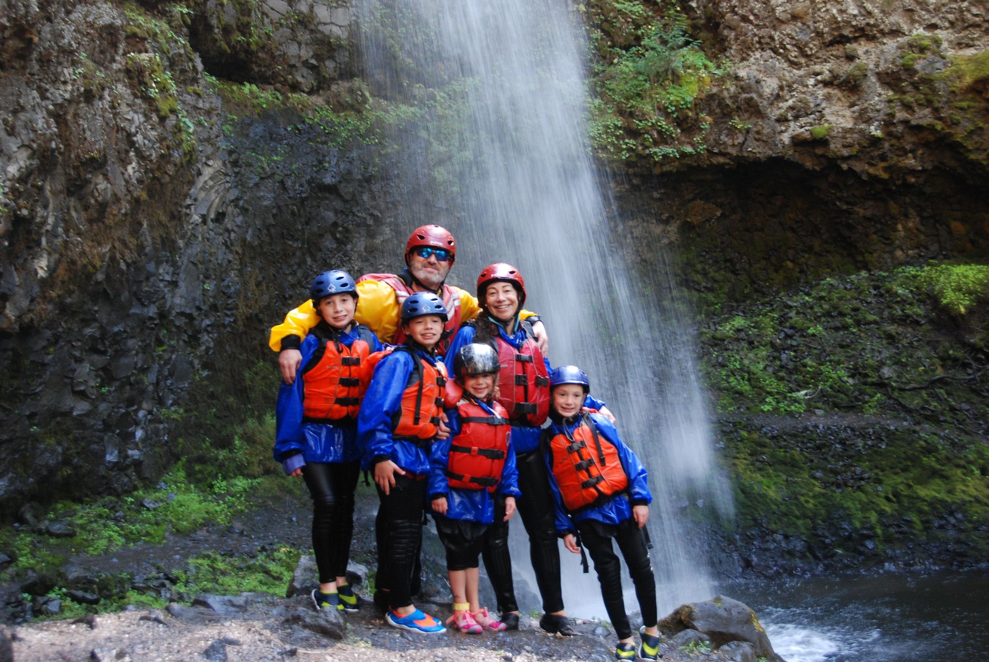 Family photo at Candle Creek Falls