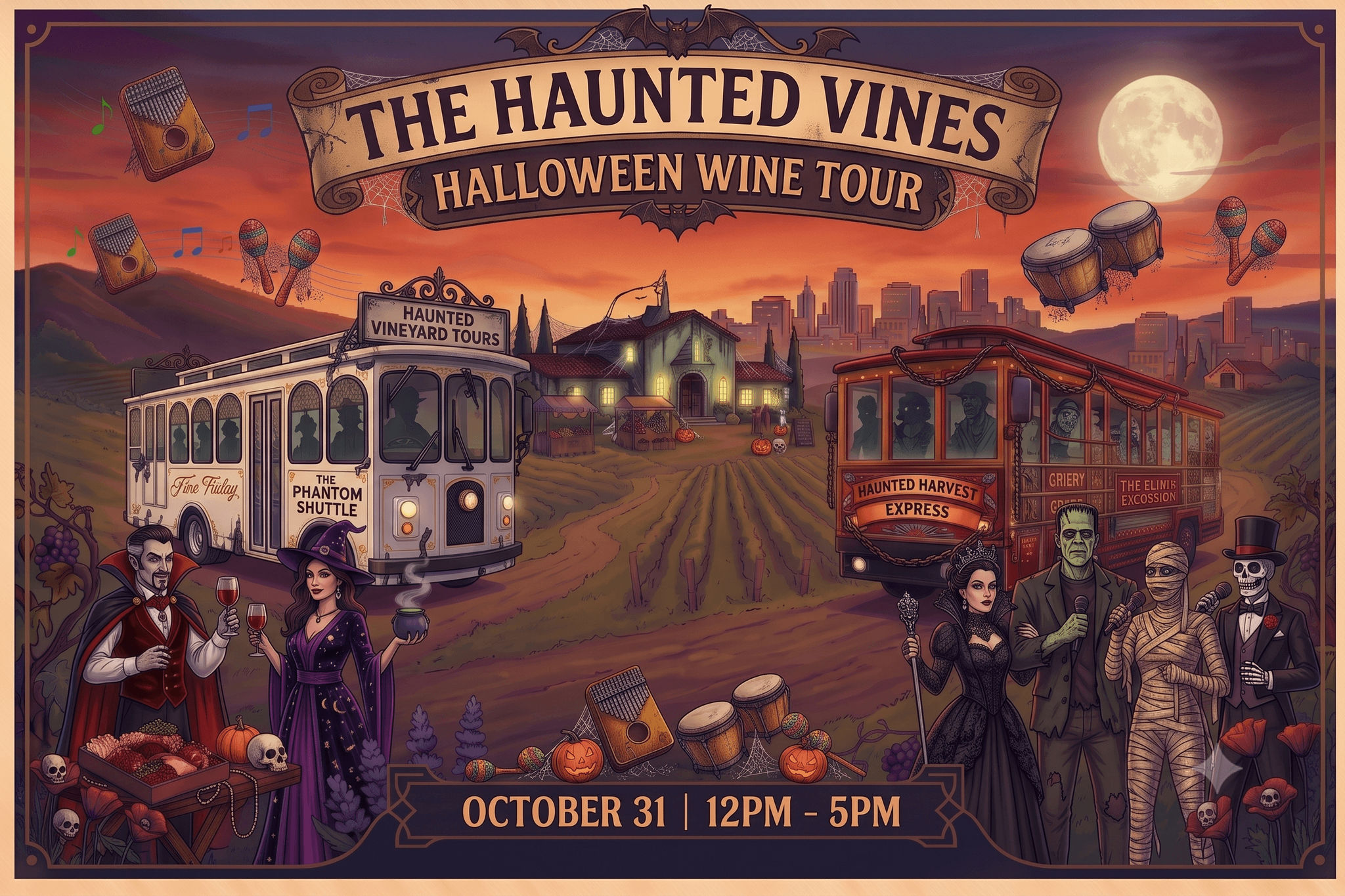 The Haunted Vines Halloween Wine Tour (October 31)