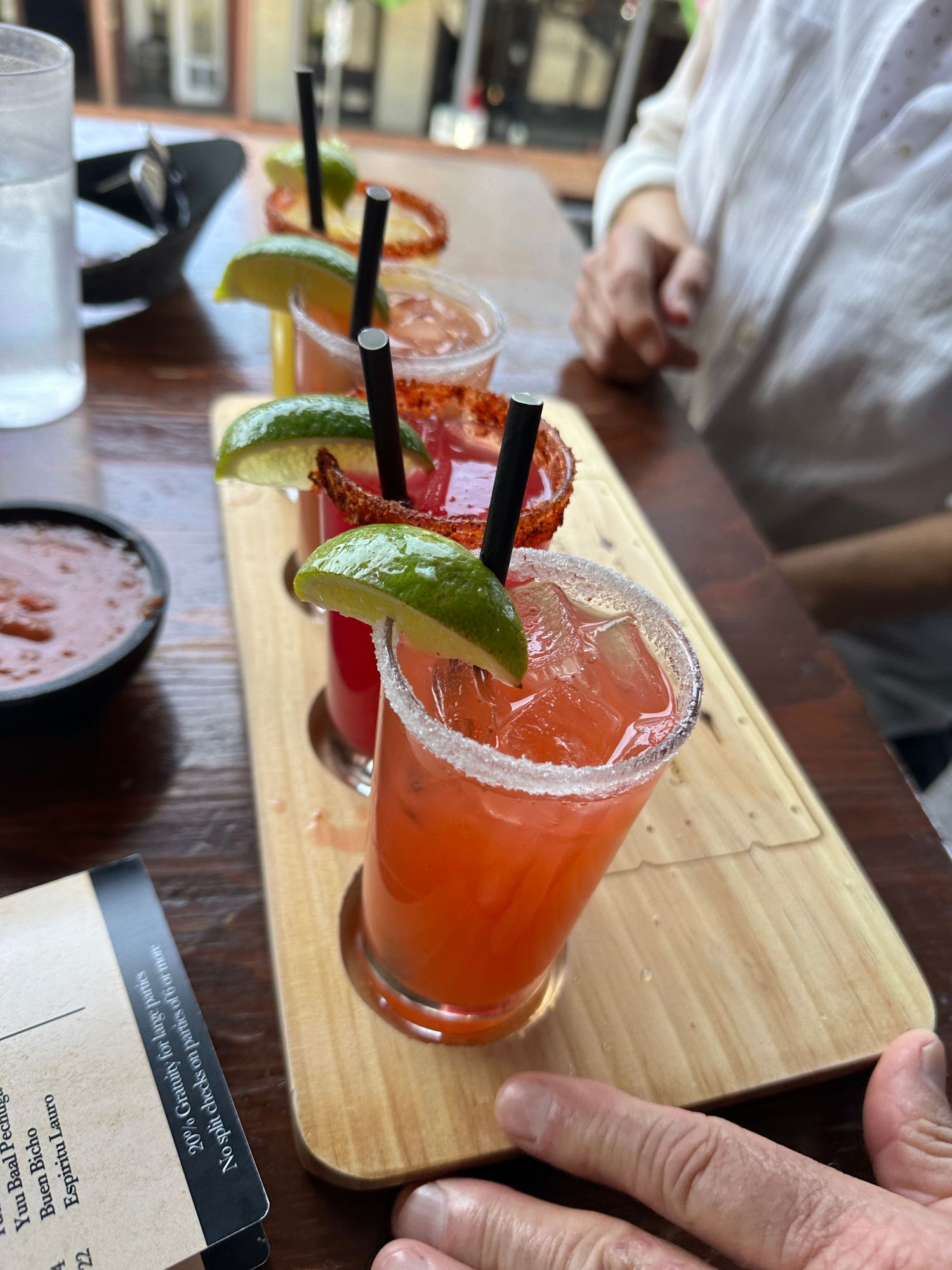 drinks in glasses